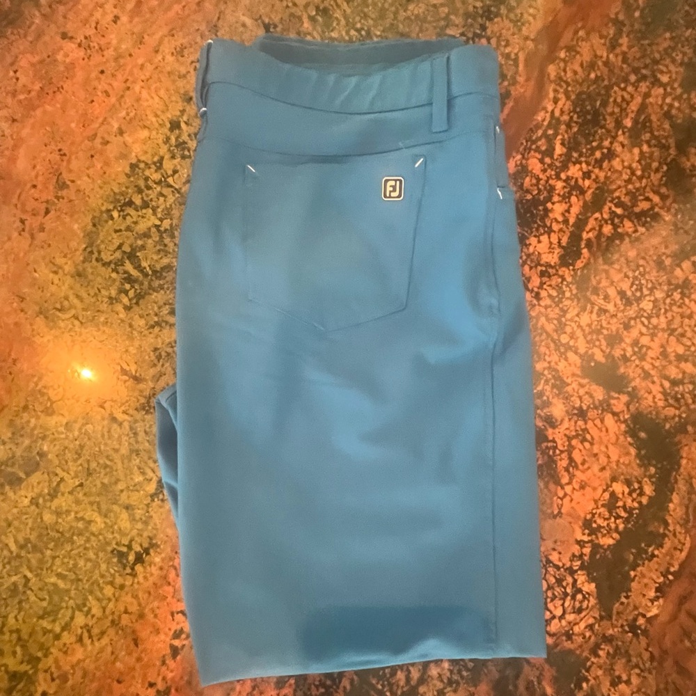 FootJoy Men's Blue Flat Front Pants